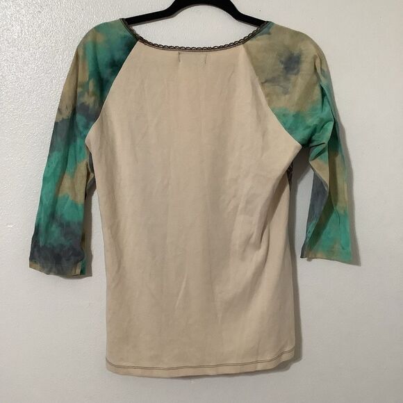 Vanilla Sugar Vintage Y2K Fairy Grunge Fairycore Boho Tie Dye Patchwork Blouse L - Picture 8 of 16